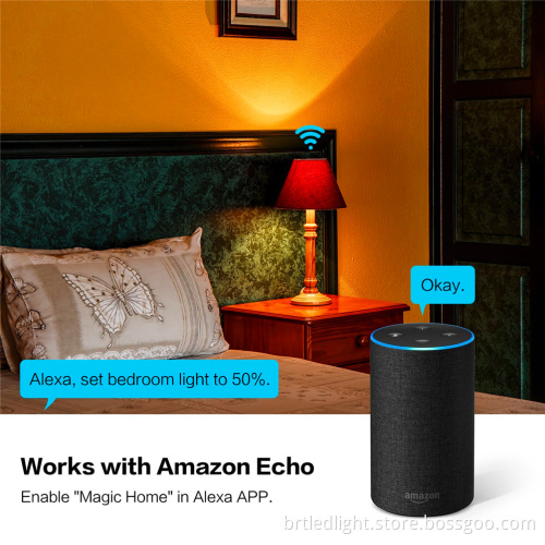Alex Smart Light Bulb: RGBCW Wi-Fi LED A60 Dimmable Multicolor Lights